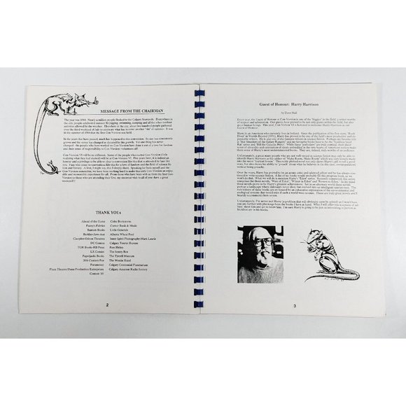Con-Version VI Science Fiction and Fantasy Convention 1989 Calgary Program Book - Picture 3 of 3